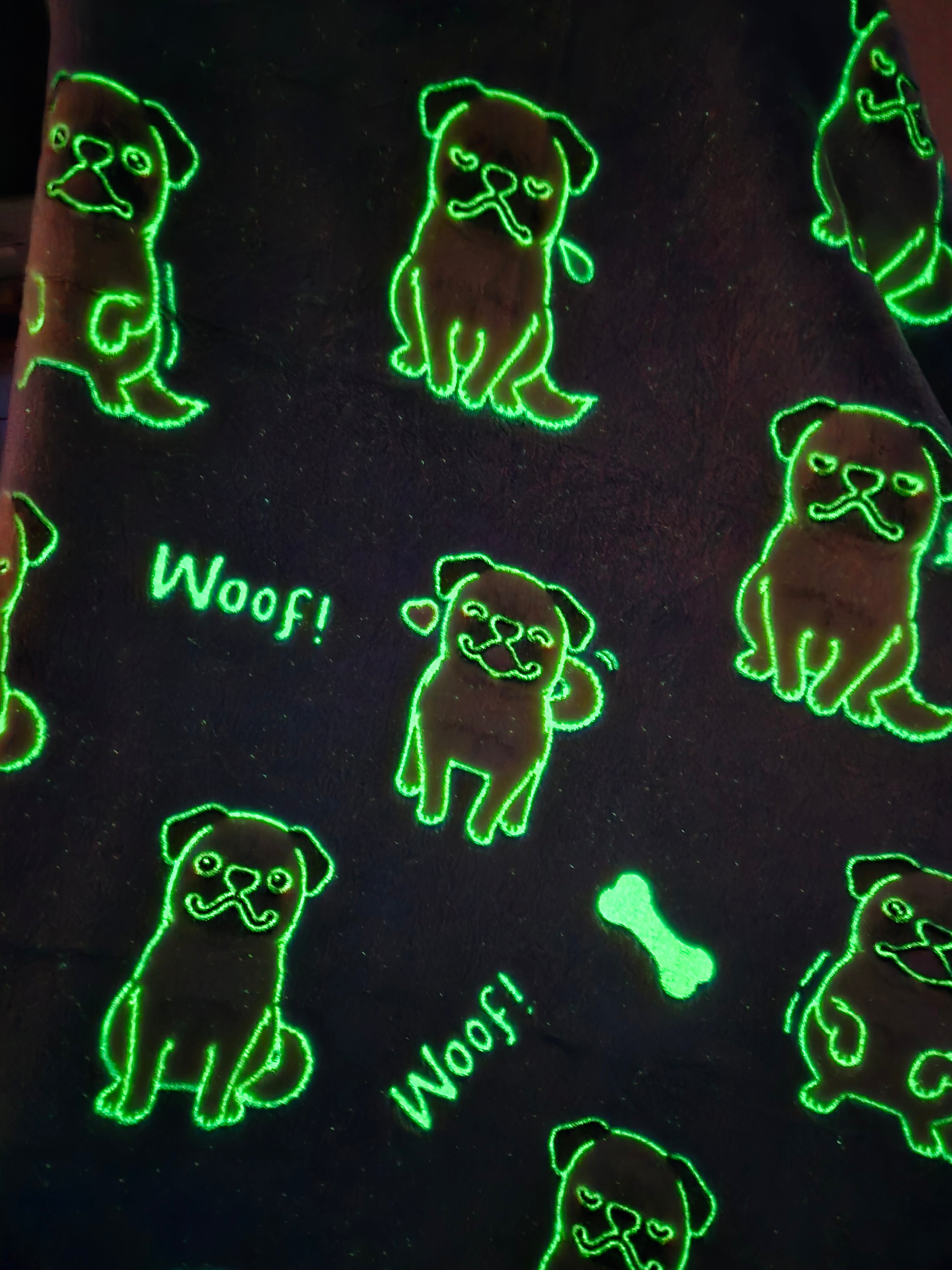Glow In The Dark Puppy Blanket + FREE TORCH