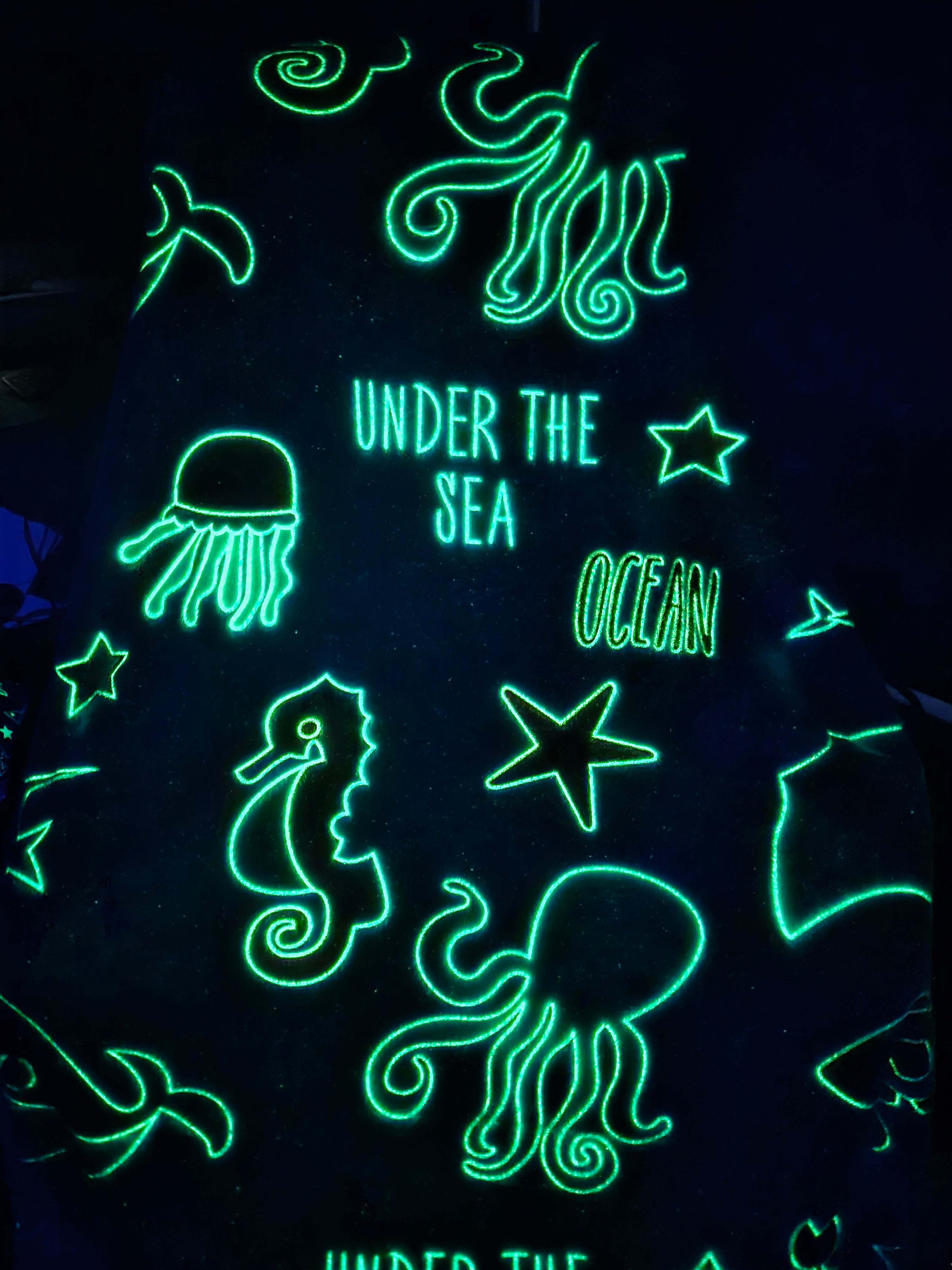 Glow In The Dark Ocean Blanket + FREE TORCH