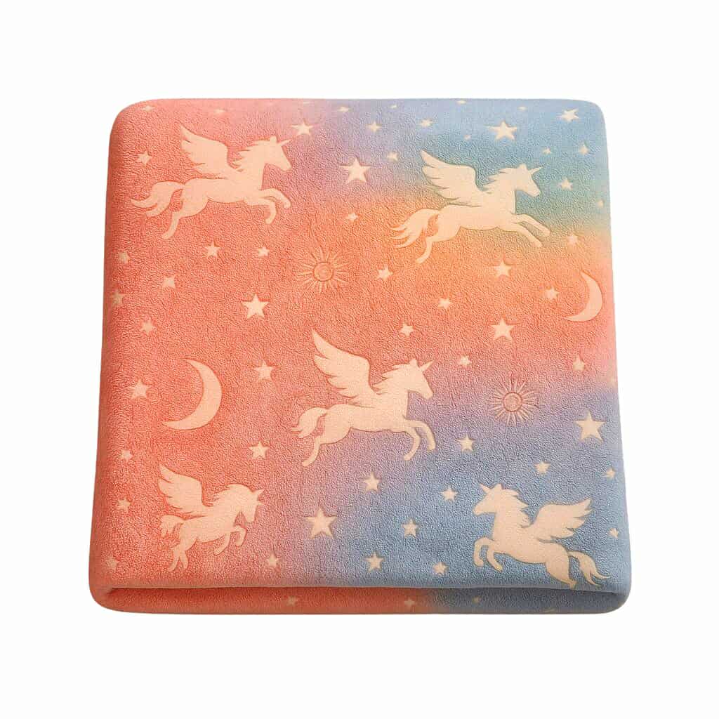 Glow In The Dark Unicorn Blanket + FREE TORCH