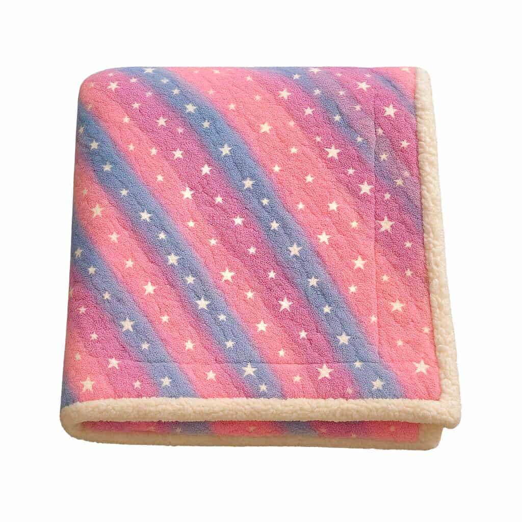 Glow In The Dark Rainbows & Stars Blanket + FREE TORCH