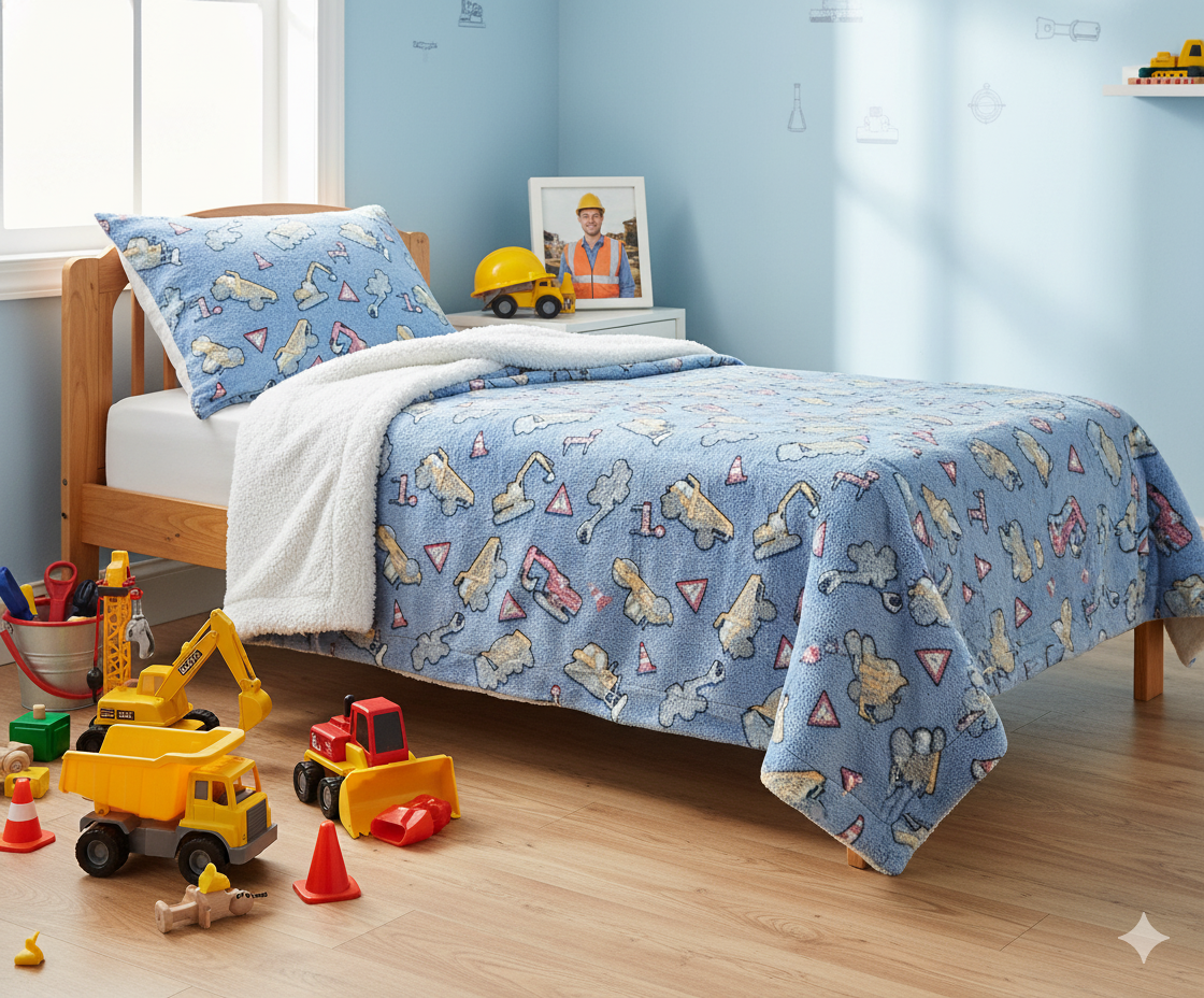 Glow In The Dark Excavator Blanket + FREE TORCH