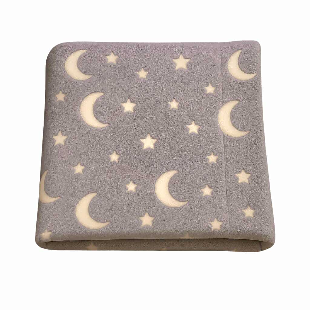 Glow In The Dark Stars & Moon Blanket + FREE TORCH