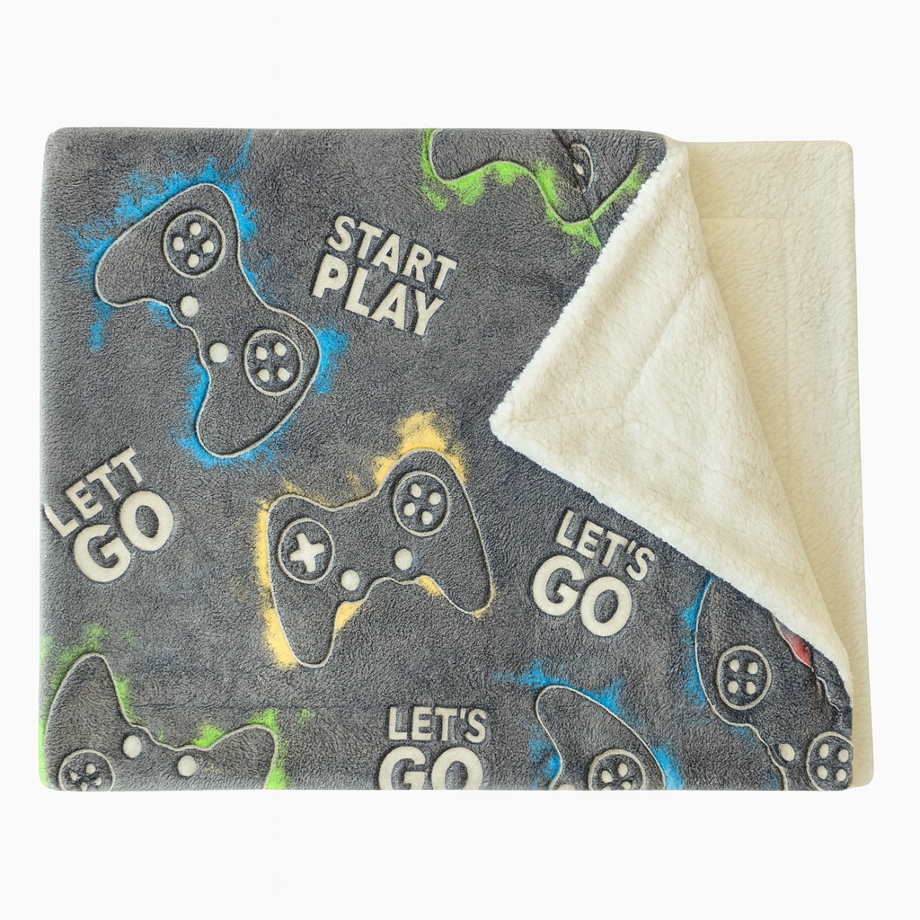 Glow In The Dark Gamer Blanket +FREE TORCH